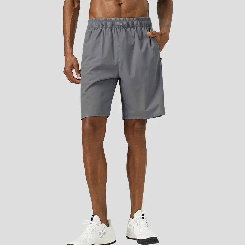 Mens Summer Loose Quick Dry Sports Fitness Shorts Breathable Punching With Zippers Pockets Running Workout Track Shorts