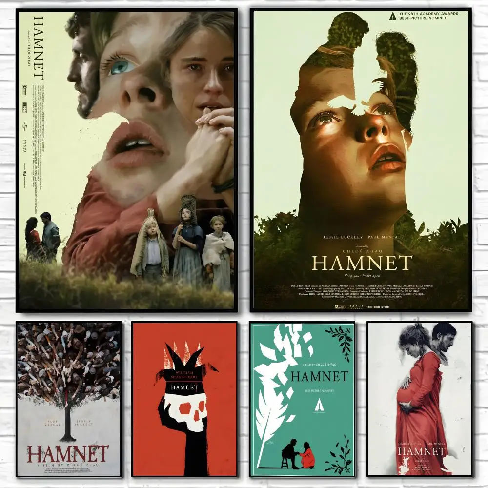 Affiche du film biographique Hamnet, affiche classique et impressions d'art mural, adaptées aux salons, aux chambres à coucher et à la maison