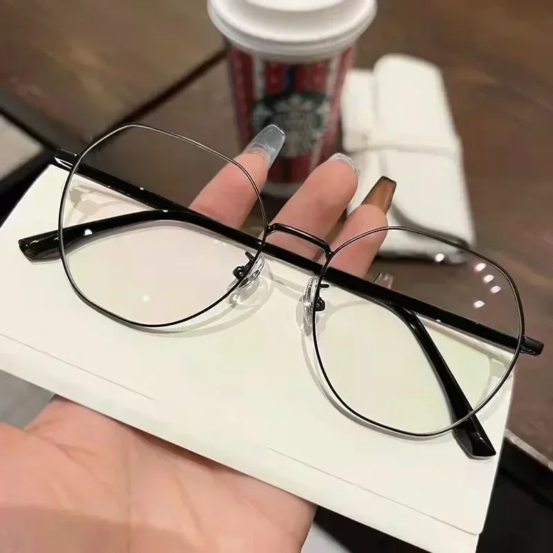 Cute Myopia Glasses Classic Vintage Anti-blue Light Finished Eyeglasses Women Men Minus Diopter Eyewear 0 -0.5To -6.0