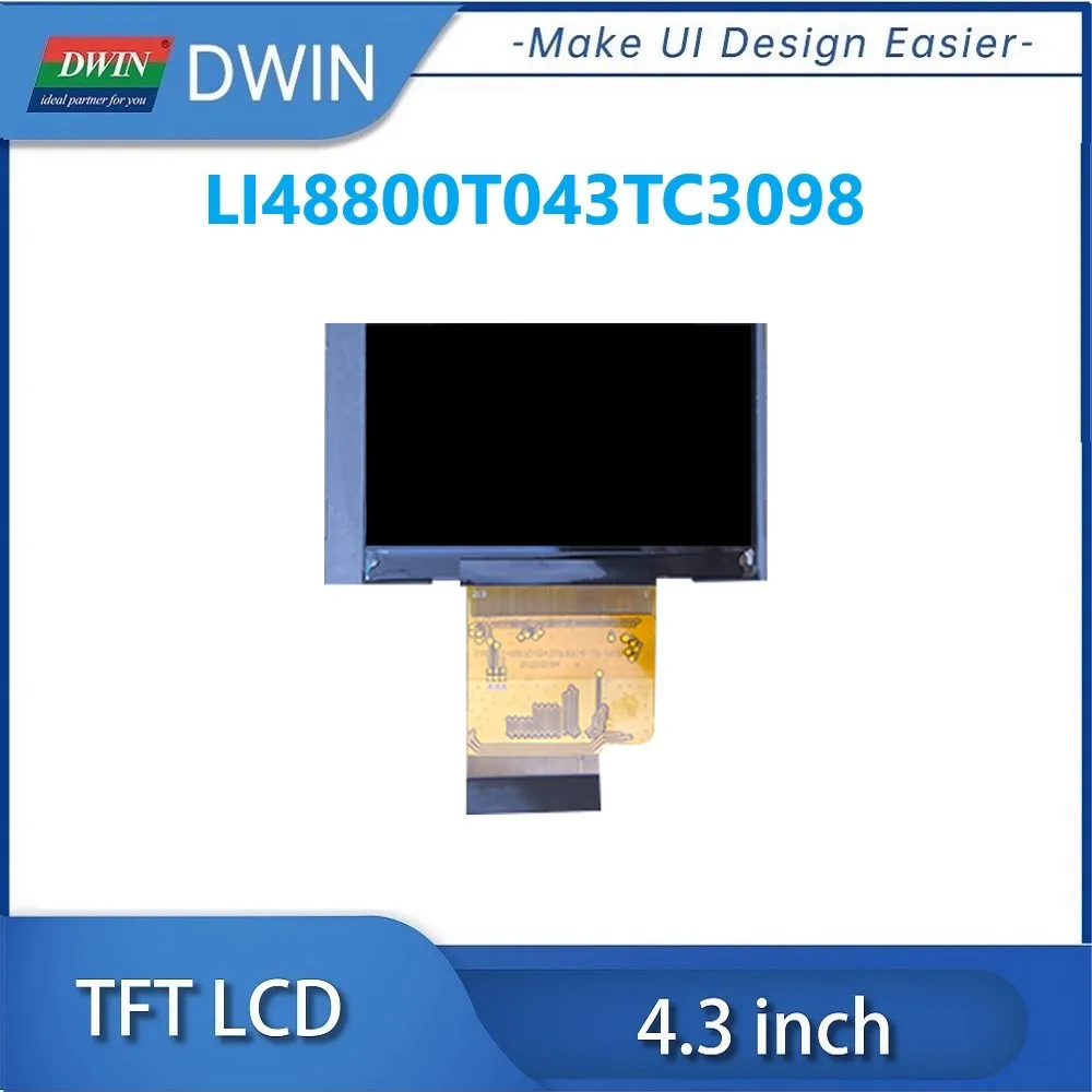 DWIN 4.3 Inch Full Viewing Angle 480*800 TFT LCD Display Resistive Touch Screen LI48800T043TC3098