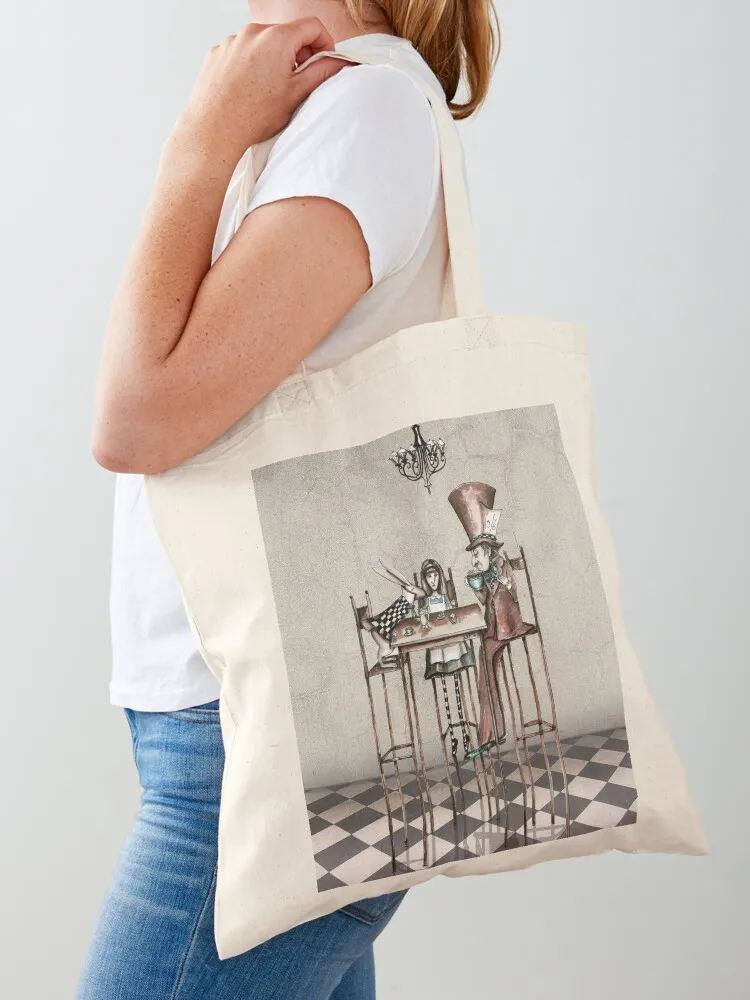 Alice tea party Tote Bag cute tote bag hand bag ladies shopping cart bags Shopper