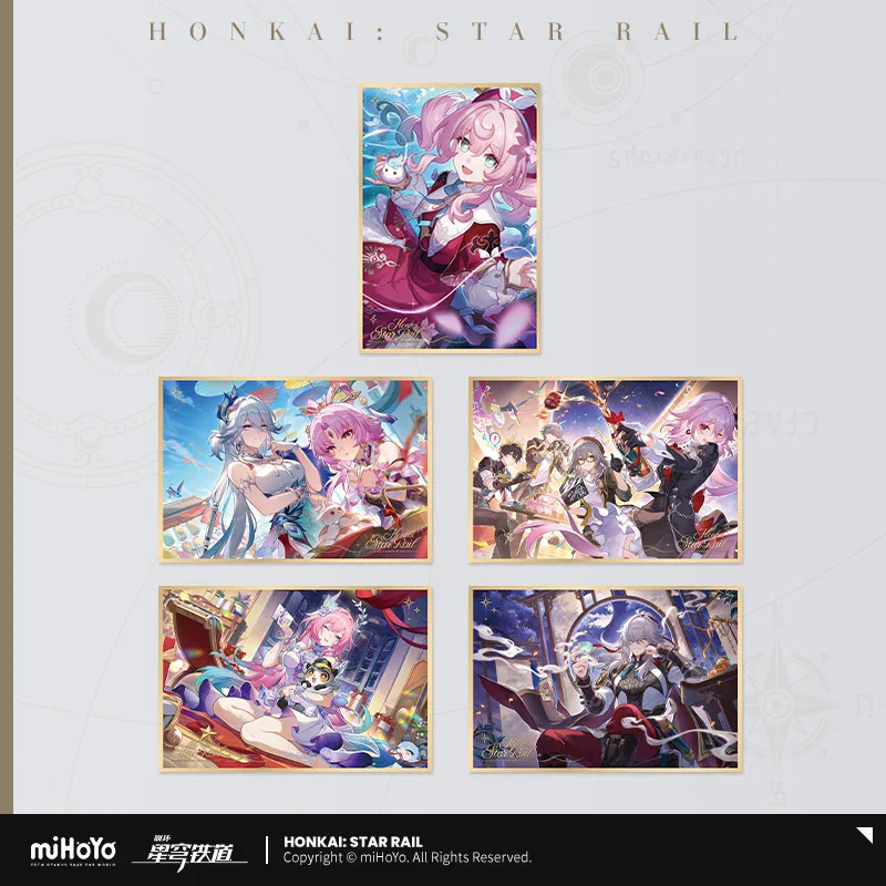 Official Honkai Star Rail Gaming Merchandise Cartoon Characters Cosplay PET Shikishi Art Board Halloween Gifts