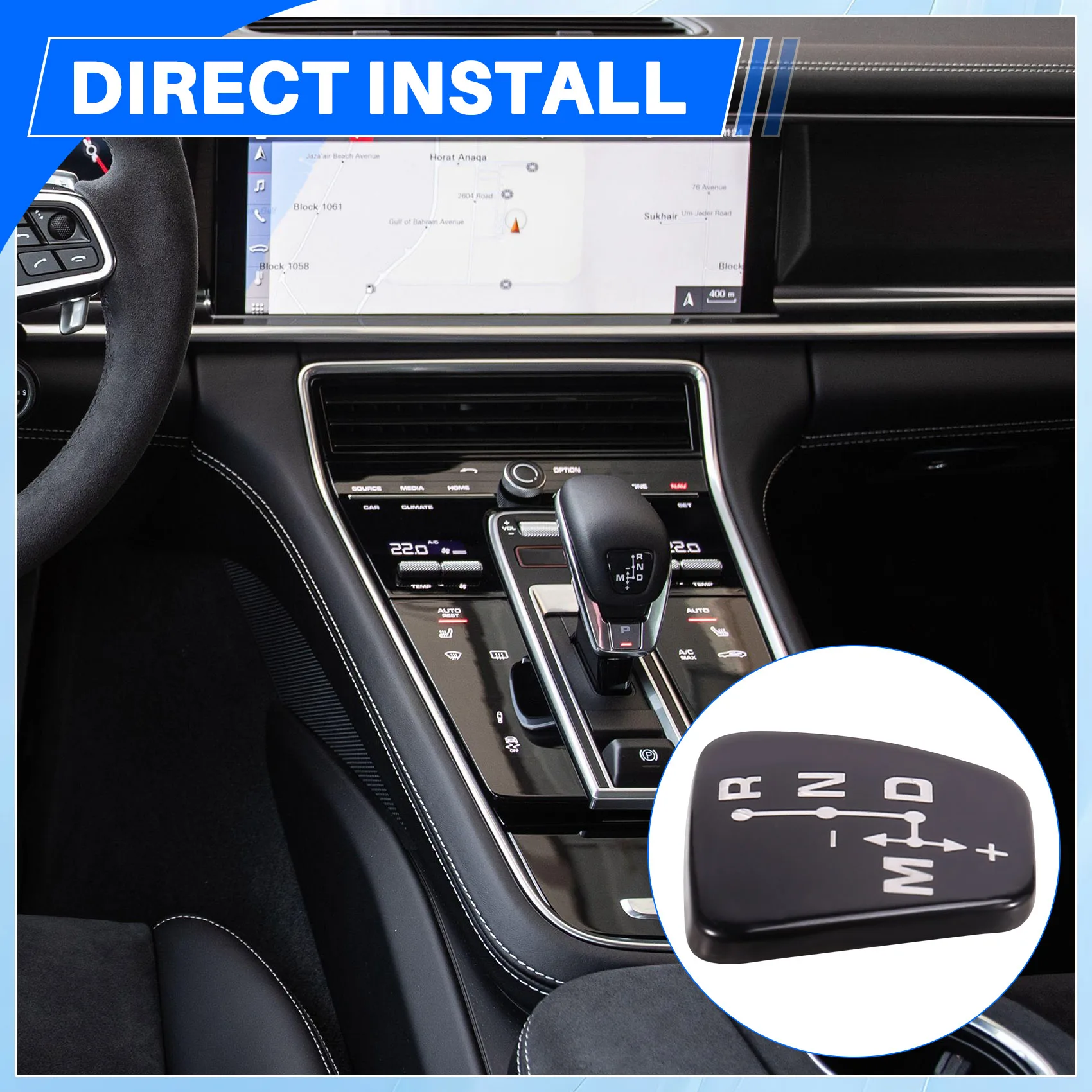 

For Porsche Panamera 2017-2024 Car Gear Shift Knob Panel Trim Cover