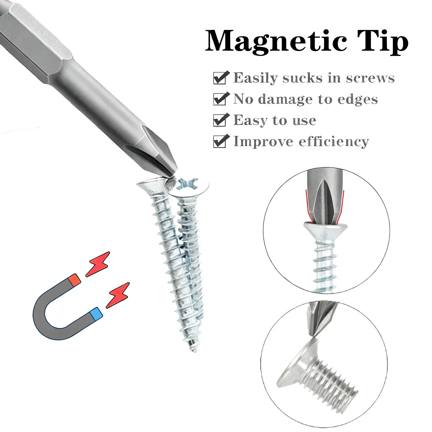 4-13Pcs Magnetic Screwdriver Set Y U Shaped Three Points Screw Driver Bit Security Tip Repair Tool Power Drill Accessories