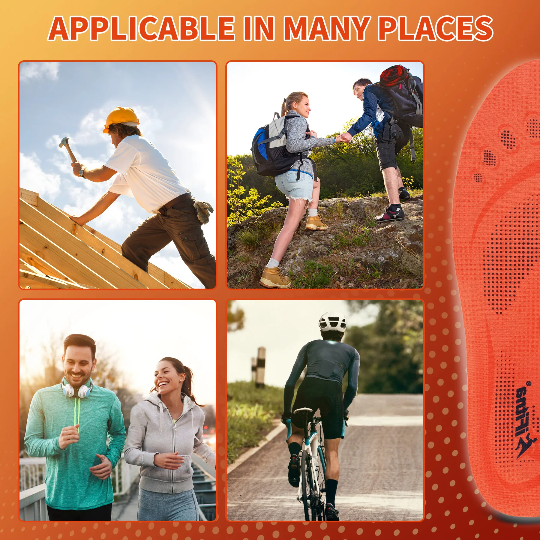 Orthopädische Sport-Einlegesohle für Plattfüße mit hoher Fußgewölbestütze, Plantarfasziitis, für Männer und Frauen, Sneaker-Einlagen, Plantillas-Einlegesohle – Detail 10