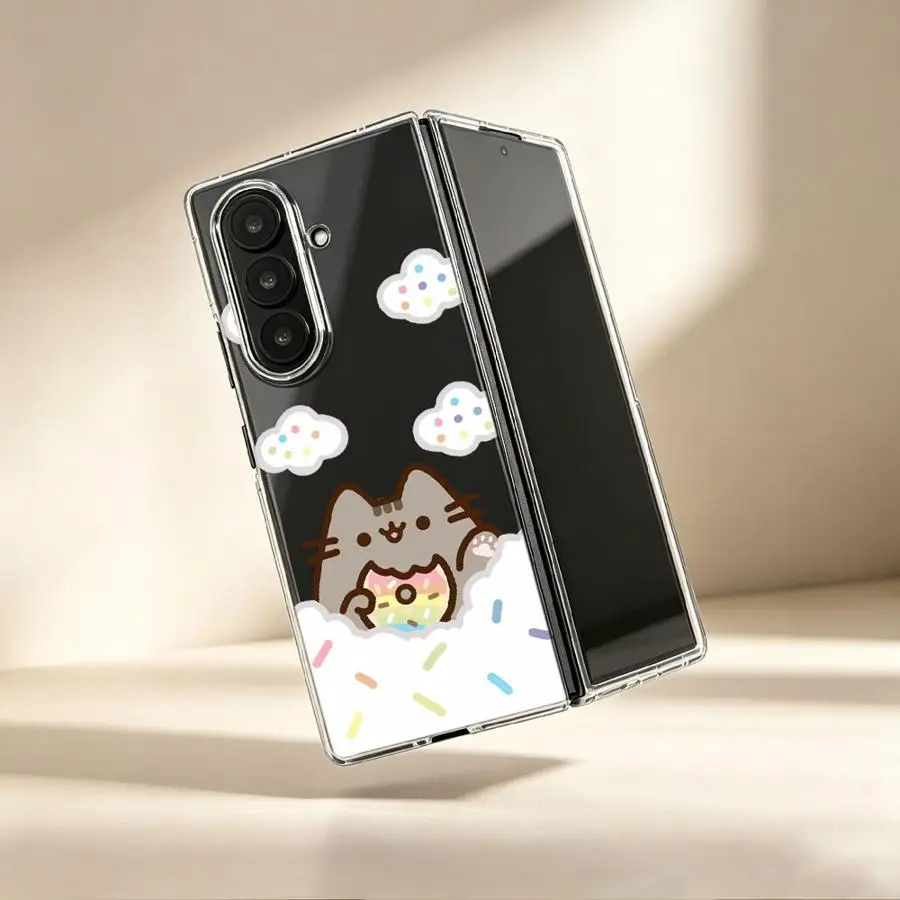 Case for Samsung Galaxy Z Fold 8 Ultra ZFold7 ZFold5 ZFold3 Z Fold 7 6 5 4 3 ZFold6 ZFold4 Phone Funda P-Pusheens Cute