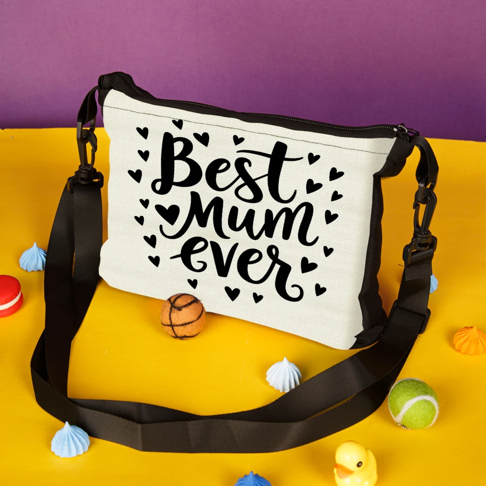 最高のママのためのクロスボディバッグ、白いハート柄と文字入り - Women'S Best Bags For Travel のレビューと価格
