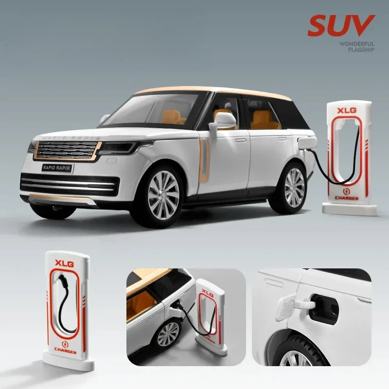 1:24 Land Rover Range Rover SUV vehículos de juguete fundidos a presión de aleación modelo de coche sonido luz coche extraíble juguetes para niños regalos