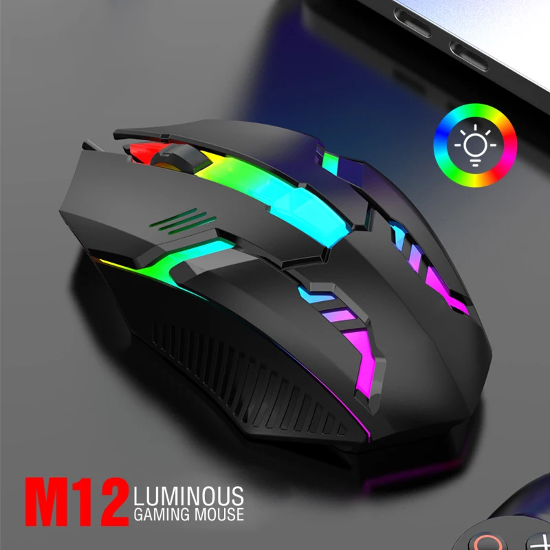 USB Wired Gaming Mouse 1200 DPI 3 Buttons Silent Mause Backlit Professional Gamer Mice Ergonomic Computer Mouse For PC Laptop