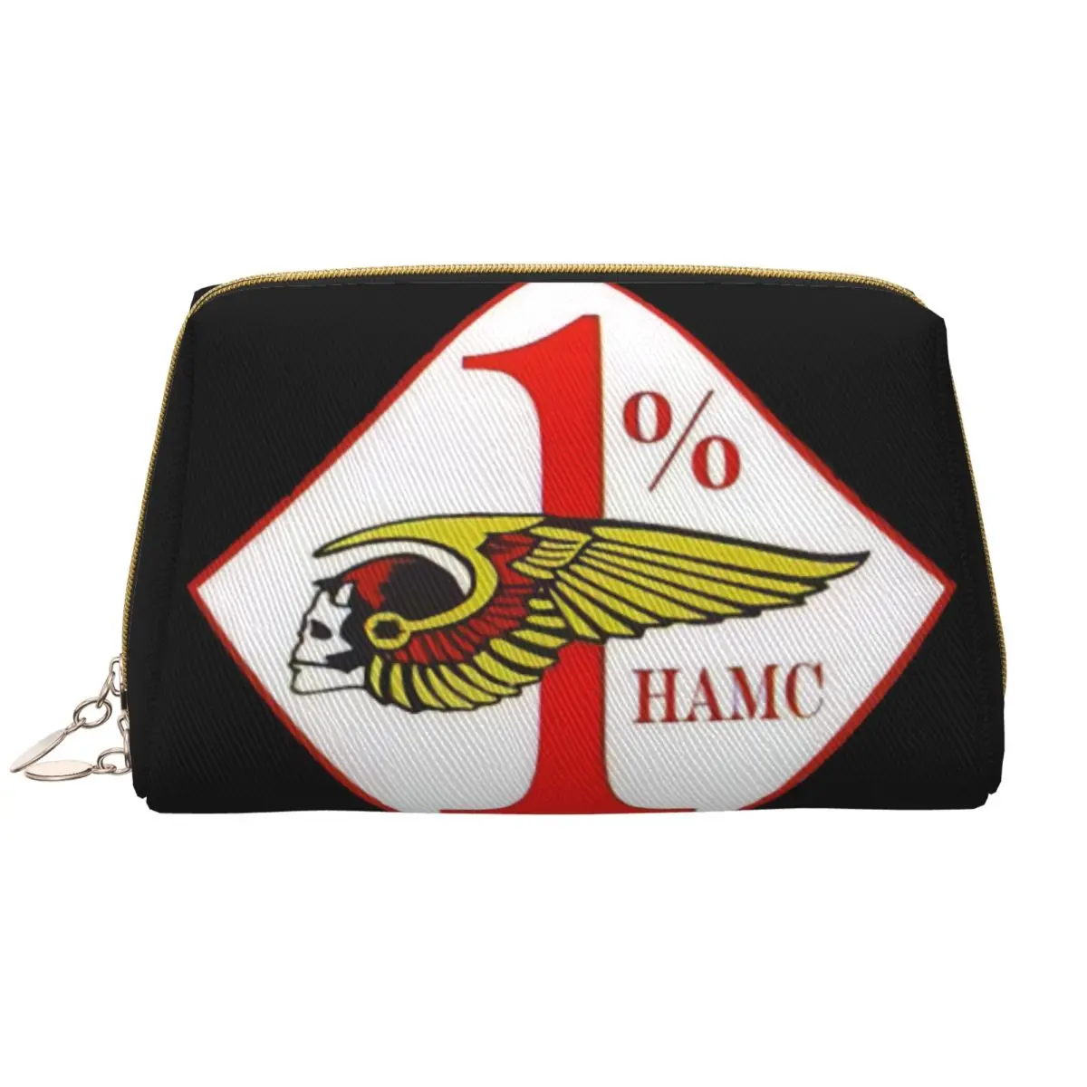 Motorcycle Logo Hells Angels Makeup Bag for Women Travel Cosmetic Organizer Cute Storage Toiletry Bags