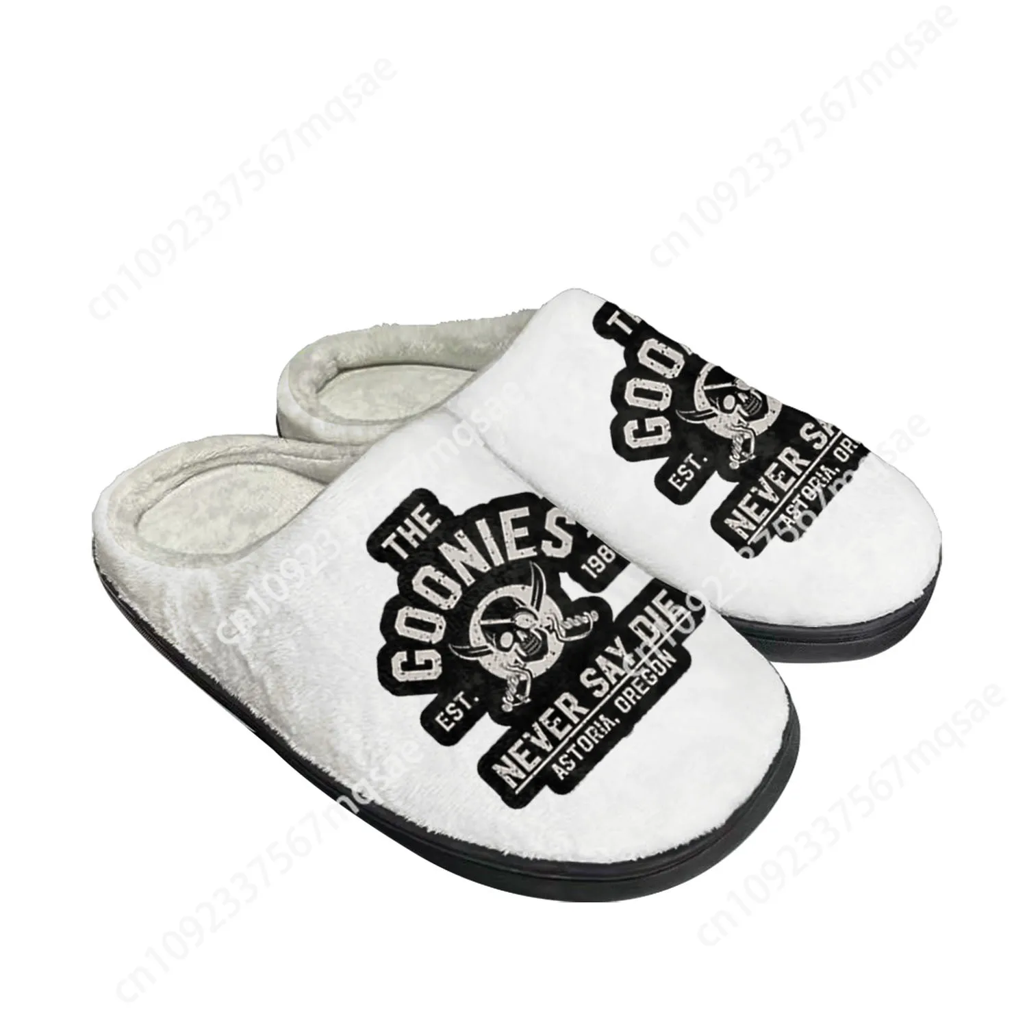 

Goonies Never Say Die Skull Rock Home Cotton Custom Slippers Mens Womens Sandals Plush Bedroom Keep Warm Shoe Thermal Slipper