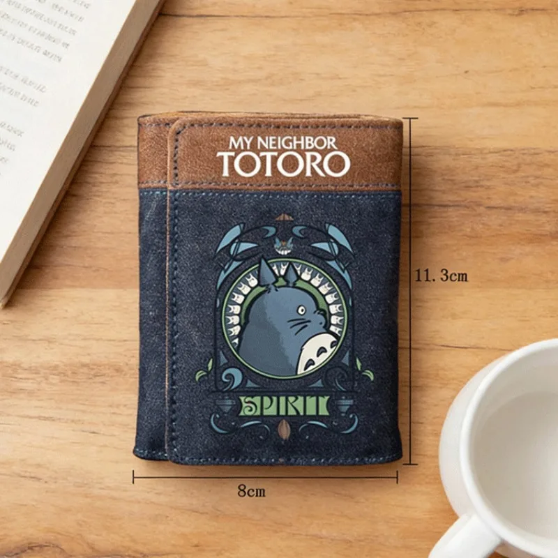 My Neighbor Totoro Niedliche Anime-Fan-Artikel Kurze Canvas-Mini-Geldbörse Multi-Kartenhalter Tragbare Münzbörse Aufbewahrungstasche Geschenk – Detail 1