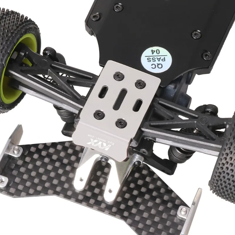 Losi 1/24 Micro-B 2WD Bajaバギーフレーム用ステンレススチール製フロントリアボトムガードプレート/アーマー - シャーシ保護アップグレード