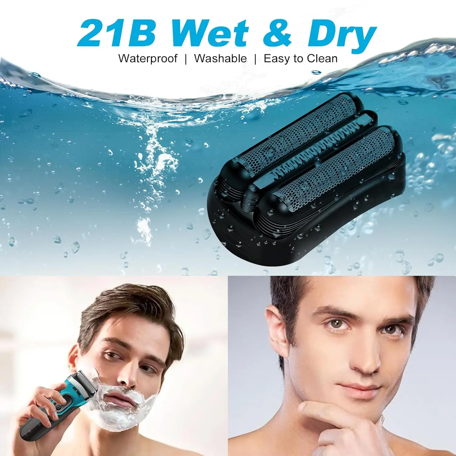 Brangdy 21B S3 رؤوس بديلة رطبة وجافة لجميع ماكينات الحلاقة الكهربائية Braun Series 3 3040s 300s 310s 320s 360s 3010s 3090cc