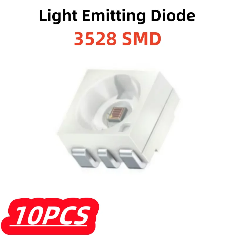 10Pcs/lot 0.5W 3528 SMD 100% New LED Red White Yellow Green Blue 6PIN 6P Light Emitting Diode