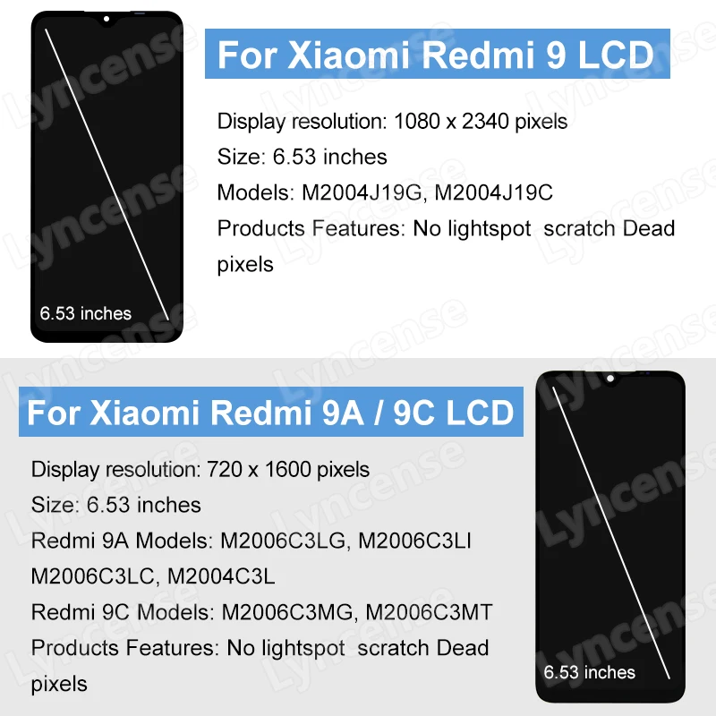 For Redmi 9A LCD M2006C3LG M2006C3MG 9C Display Screen Touch Digitizer For Redmi 9 Display M2004J19G M2004J19C Repacement Parts image 2