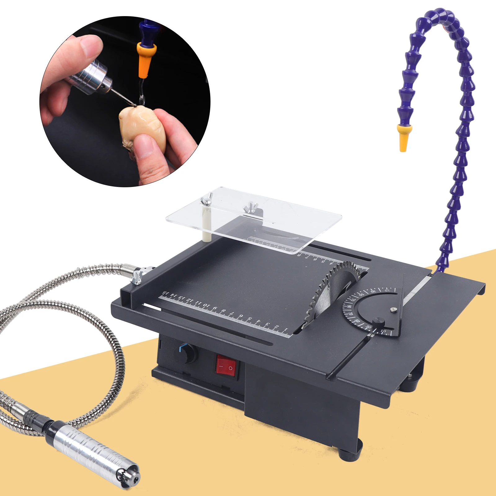 Gem Jewelry Rock Polishing Tool Multifunctional Jade Bench Cutting Carving Machine 1800W