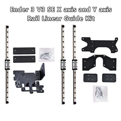 Kit de atualização de impressora 3d ender3 v3 se mgn9h 300mm trilho linear x eixo duplo y kit de atualização com placa traseira para ender 3 v3 se