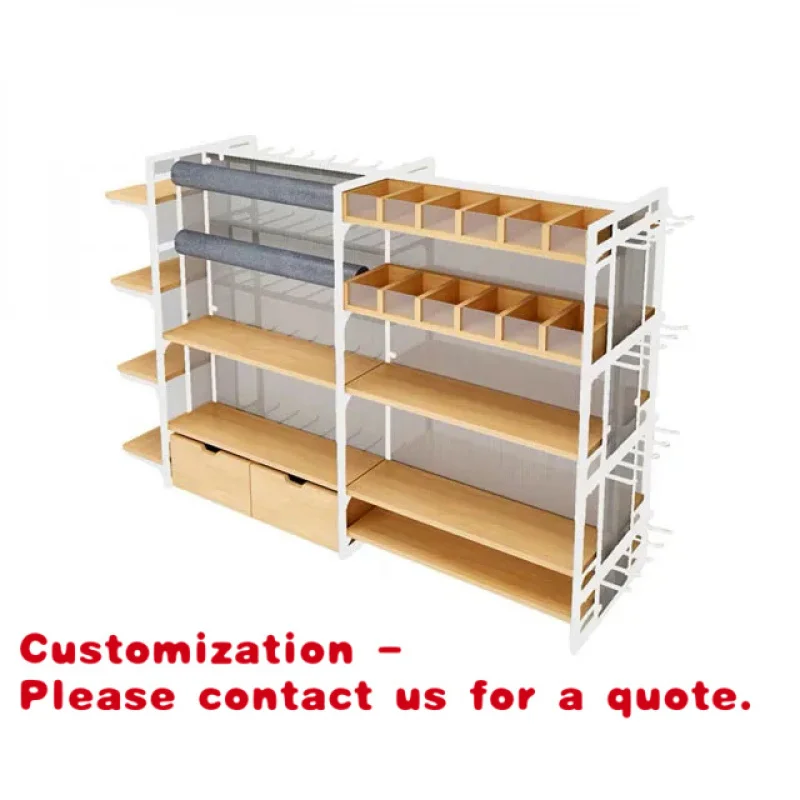 custom.Modern Versatile Double-Sided Wood Display Rack Supermarkets