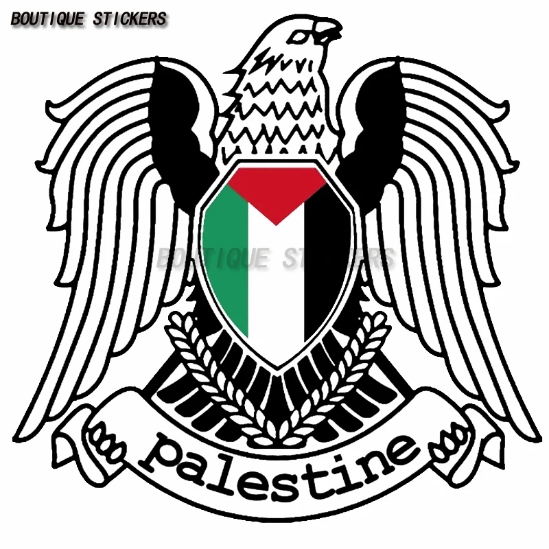 

Custom Made Vinyl Decal Coat of Arms of Palestine Car Sticker Waterproof Auto Exterior Accessories on Bumper Rear Window