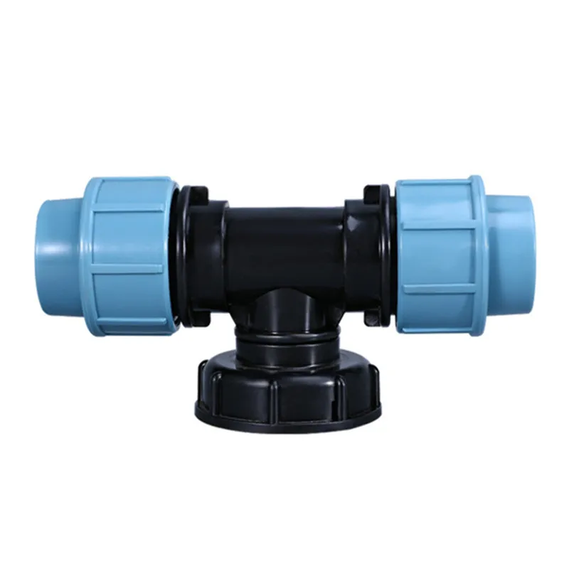 1\'\' 3/4\'\' 1/2\'\' Plastic Tee Fittings Reducing Connector Water Tank Tee Pipe T-Shaped Adapter Garden Hose Connector