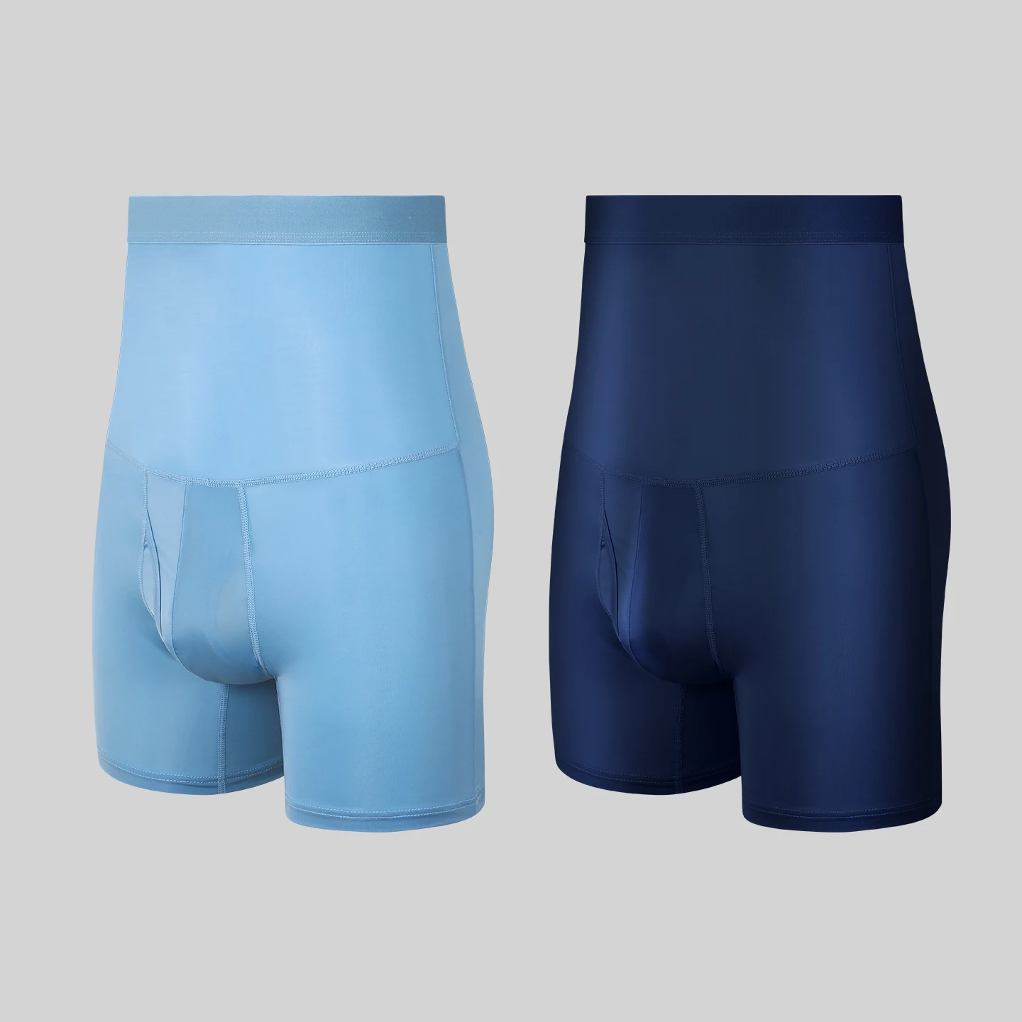 3-pack men's sports underwear with high waist, belly cinching, plus size, elongated, fat guy, anti-wear legs, waist protection,