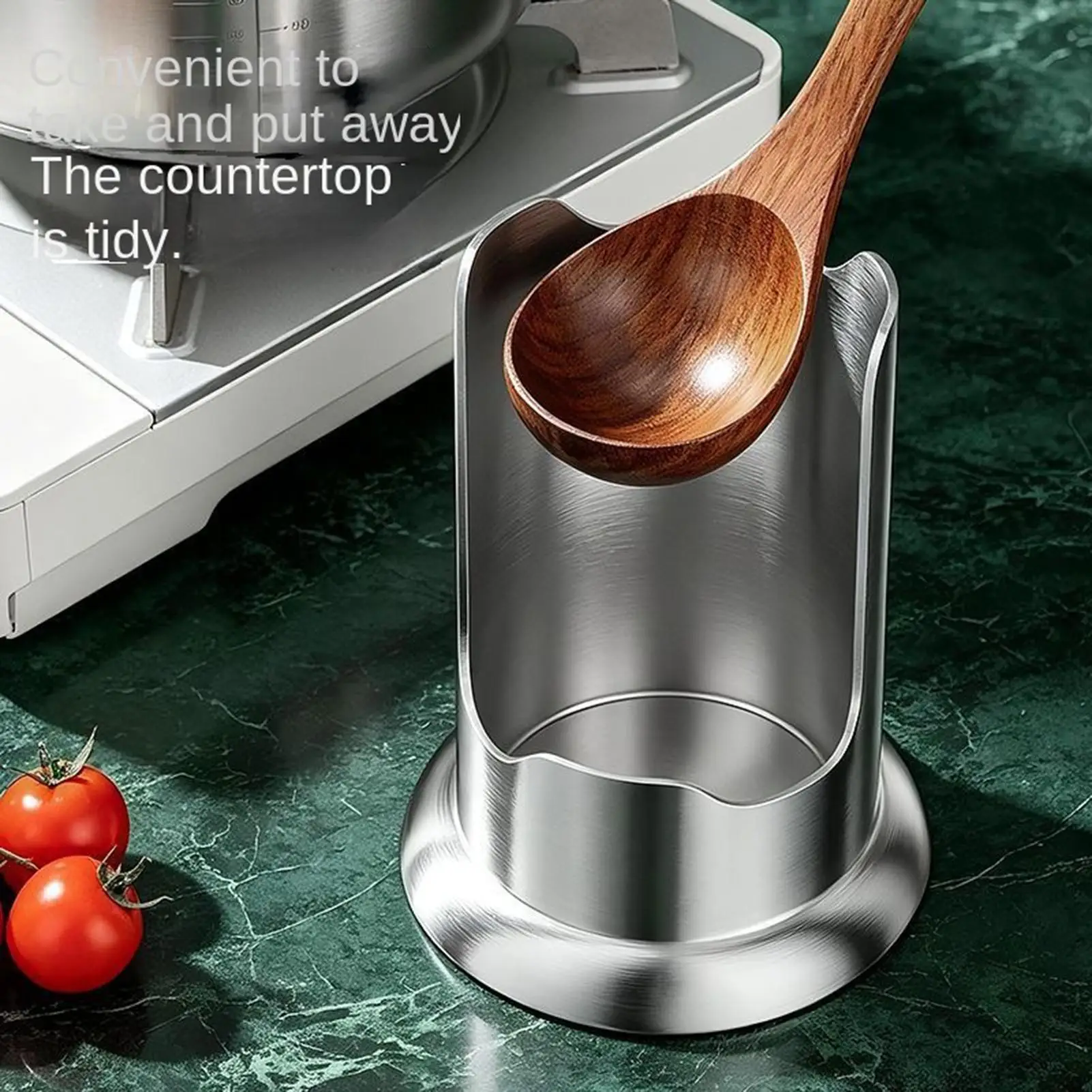 Stainless Steel Pot Lid Storage Rack Easy To Clean Stable Heat-Resistant Spoon Holder Vertical Non-Slip Spatula Holder Cabinet