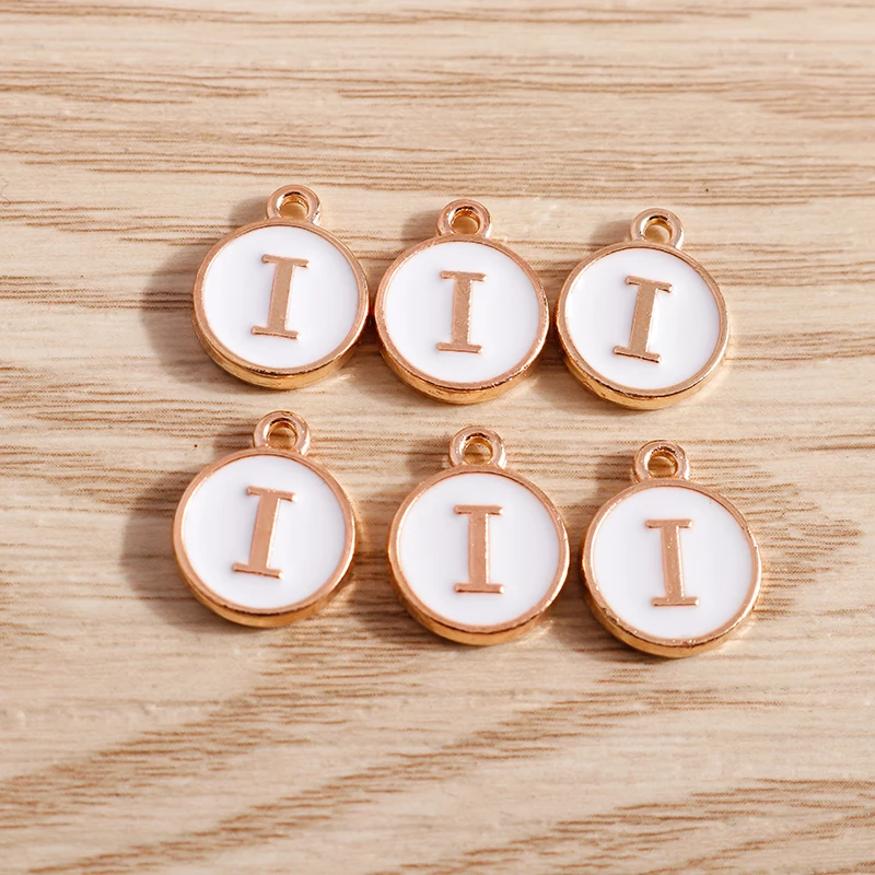 10 teile/los 12*15mm A-Z Brief Emaille Charms für Schmuck Machen Anhänger Halsketten Ohrringe DIY Handgemachte Armbänder handwerk Liefert – Detail 11