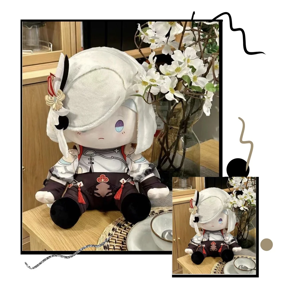 

Game Genshin Impact Shenhe Plush Doll Stuffed Sitting Toy Plushie Soft Hugging Pillow Figure Gift 40cm Large