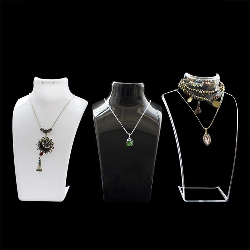 1pc Mannequin Bust Jewelry Display Rack Necklace Display Holder Jewelry Organizer For Ear Stud/Earrings Stand Necklace Chain