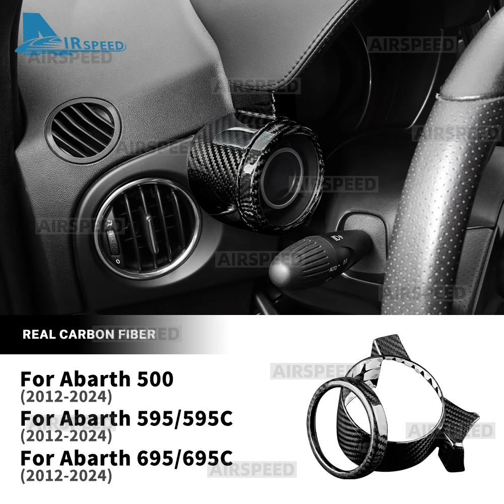 

Настоящая сухая наклейка из твердого углеродного волокна для Abarth 595 695 595C 695C 2012 2013 2014 2015 2016 2017 2018 2019 2020 2021 2022 2023 2024 LHD Boost Gauge Cover Trim