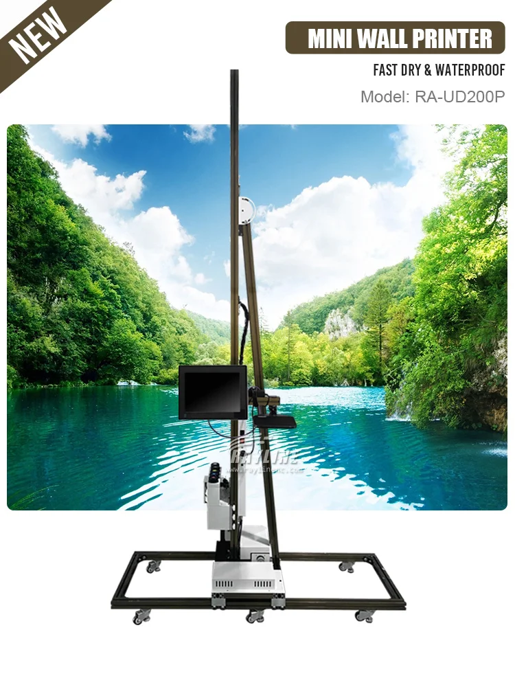 Hoge Kwaliteit 3D Verticale Muur Printer Direct Naar Muurschildering Machine Verticale Inkjet Printer Op Muur 3d Muurschildering Printing Machine