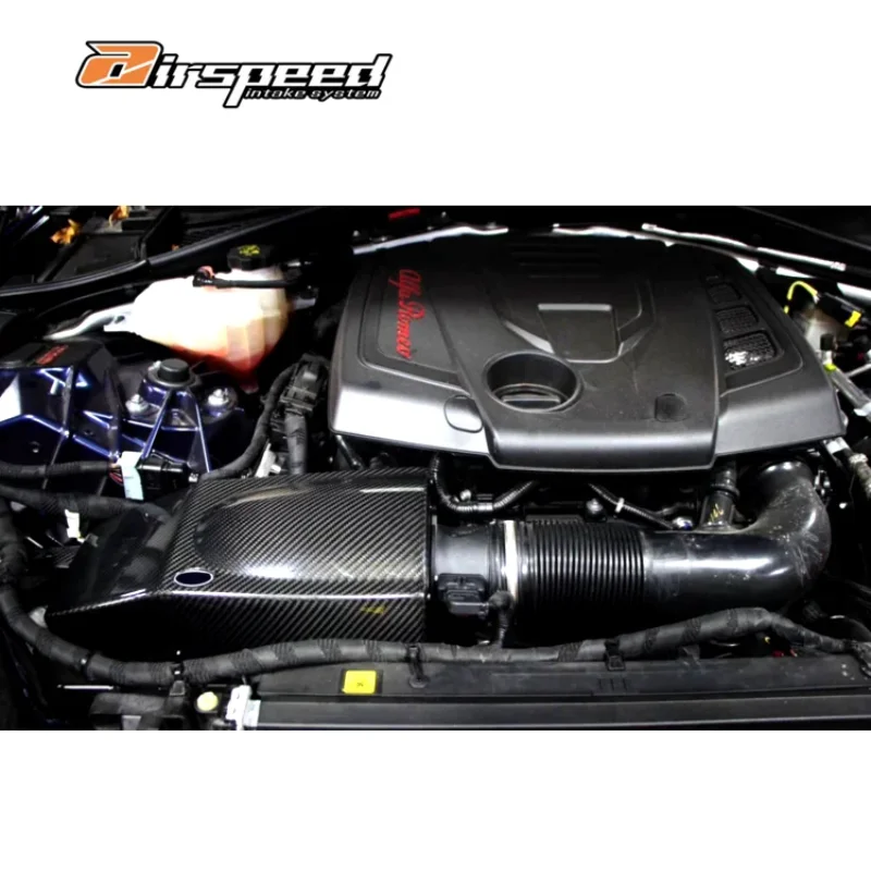 

cars accessories High Quality 3K Twill Carbon Fiber Air Intake System Auto Parts For ALFA ROMEO Giulia 2.0T Air Intake System