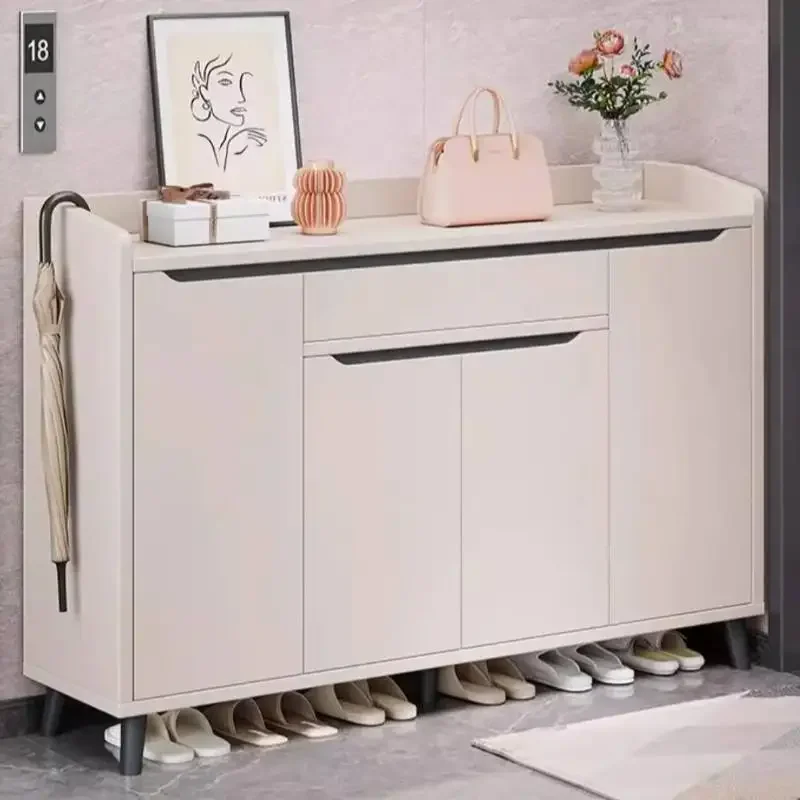 

Modern Tall Shoe Cabinet Style Closed Minimalist Luxury Wooden Shoe Cabinets Slim Narrow Hidden Mueble Zapatero Furniture Home