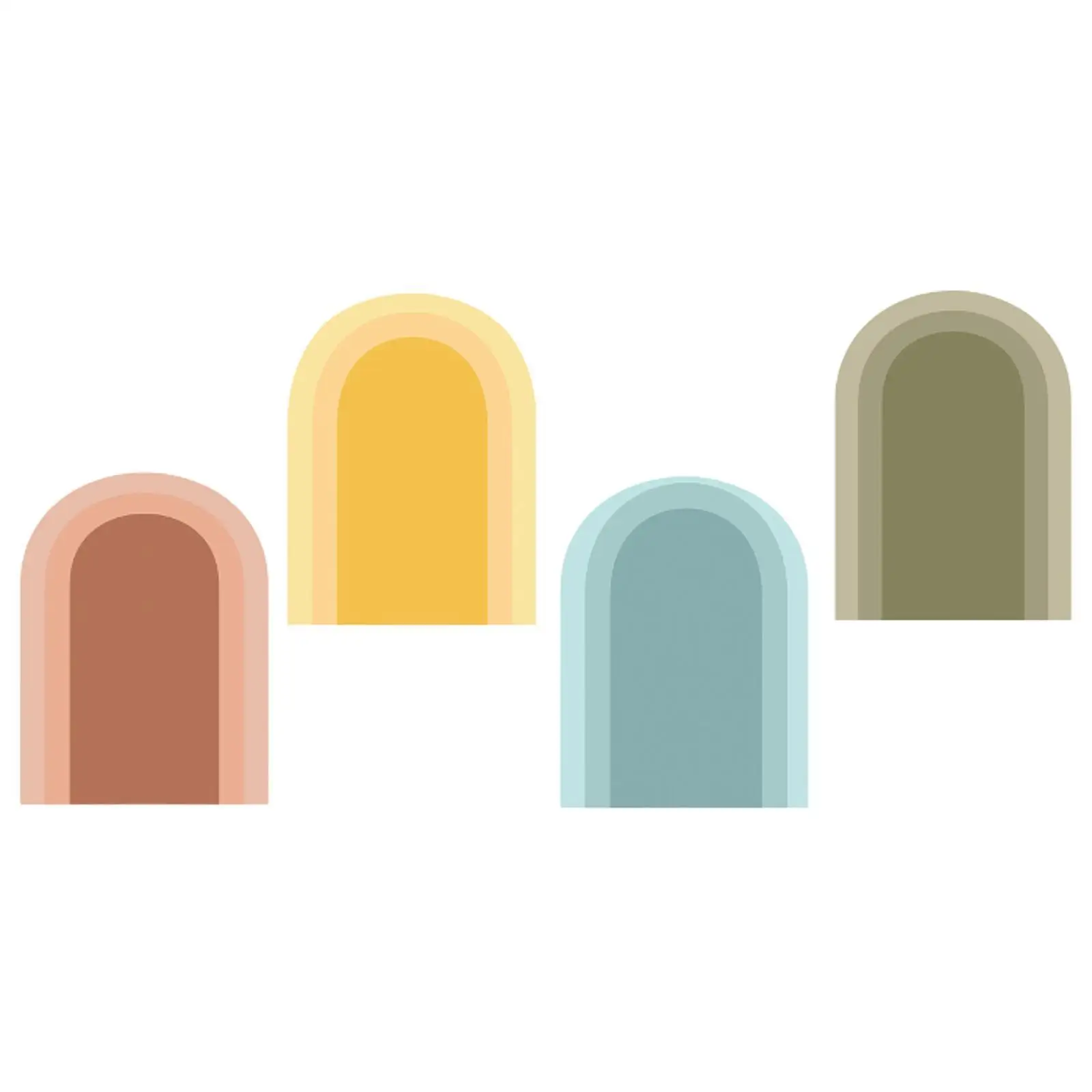 Arch Wall Decal PVC Simple Removable Sticker for Background School Headboard