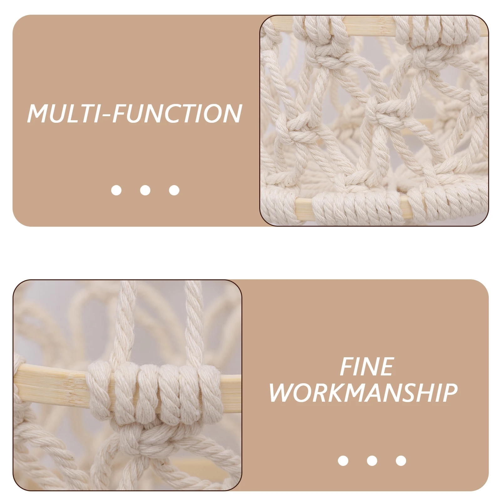 

1pc Cotton Rope Flower Pot Hanging Basket, Hand Woven Floral Arrangement Holder, Wall Hanging Decorative Storage Basket For