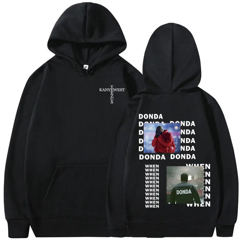 Rapper Kanye West Donda Graduation Zipper 2025 Hoodie Mens Women Funny Hip Hop Print Style Long Sleeve Loose Pop Streetwear Top