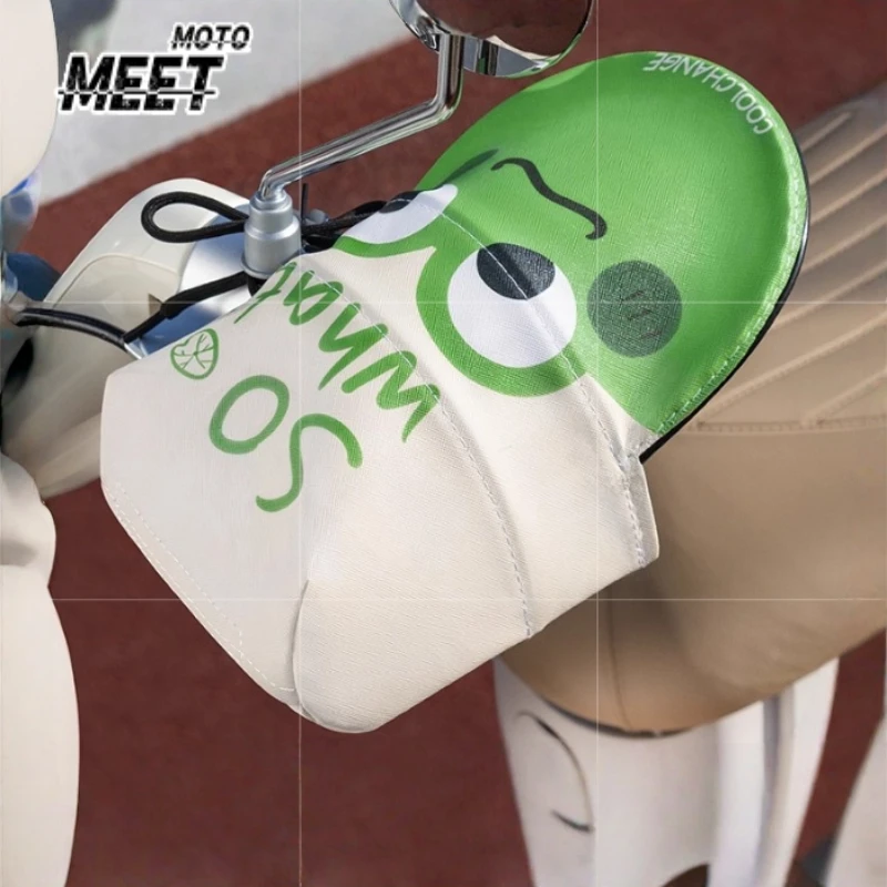 

Moto Scooter Bicycle Windproof Rainproof Winter Keep Warm Protect Handlebar Handle Large Guard Cover Gloves animal print