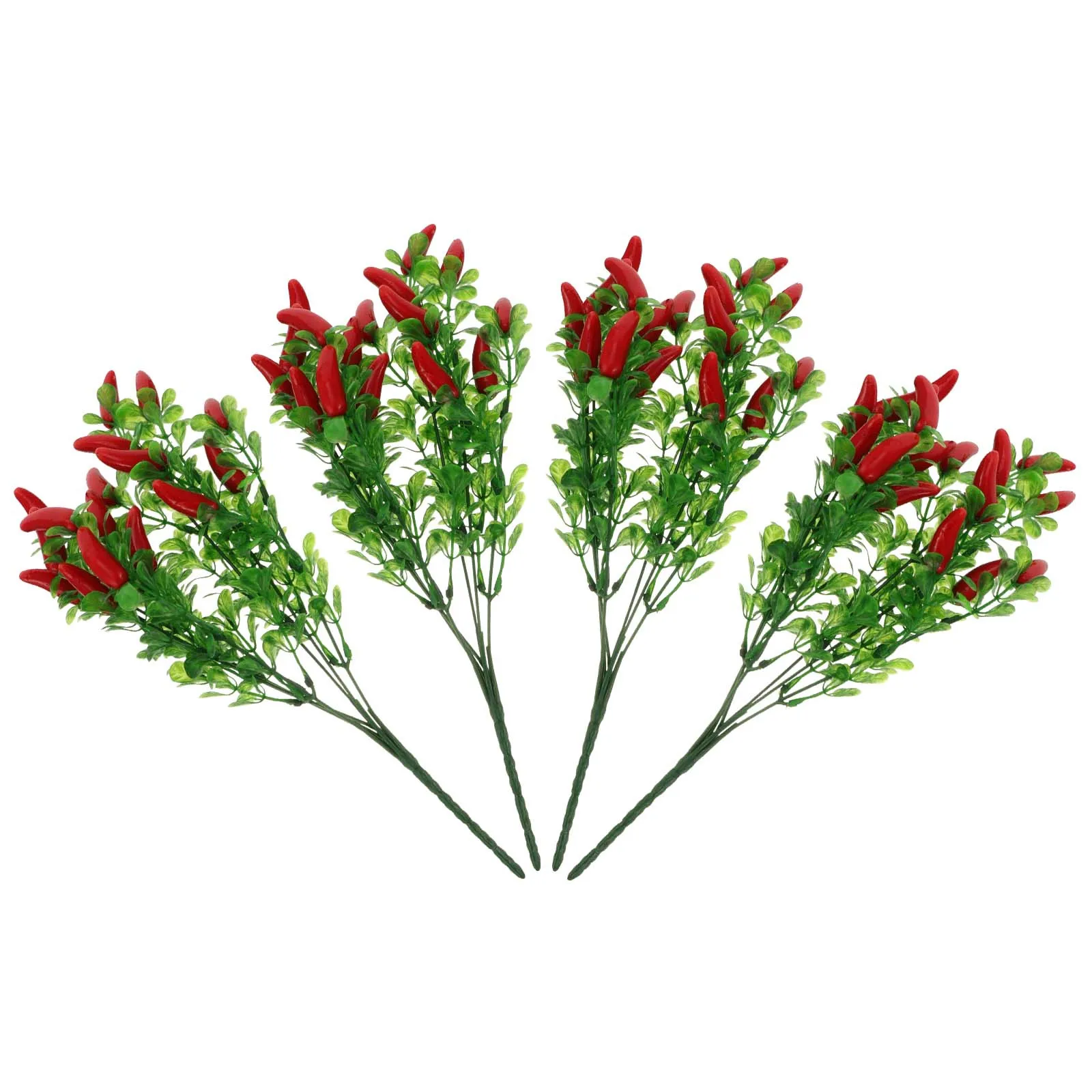

4 Pcs Home Decor Artificial Chili Peppers Ornamental Bouquet Decorations Plants