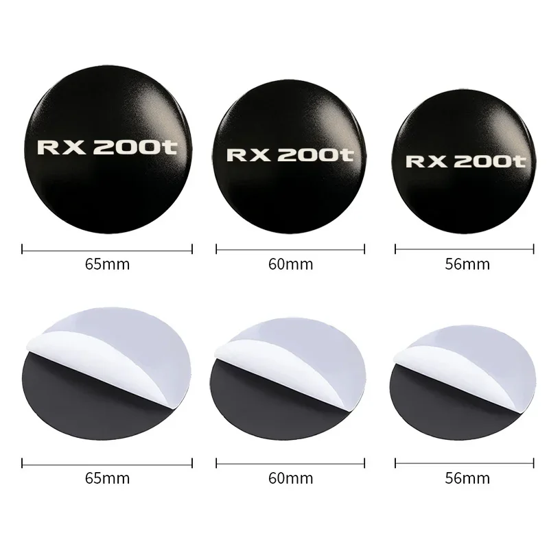 56/60/65mm Alloy Car Wheel Center Emblem Hub Caps Stickers for RX200t Accessories