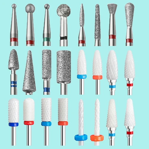 Brocas para uñas, puntas para taladro, fresas para manicura, lima profesional, limas para uñas, taladro de cerámica, bloque de pulido de uñas