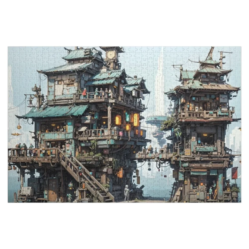 

Азиатская футуристическая головоломка Wimmelbild, персонализированные игрушки-головоломки