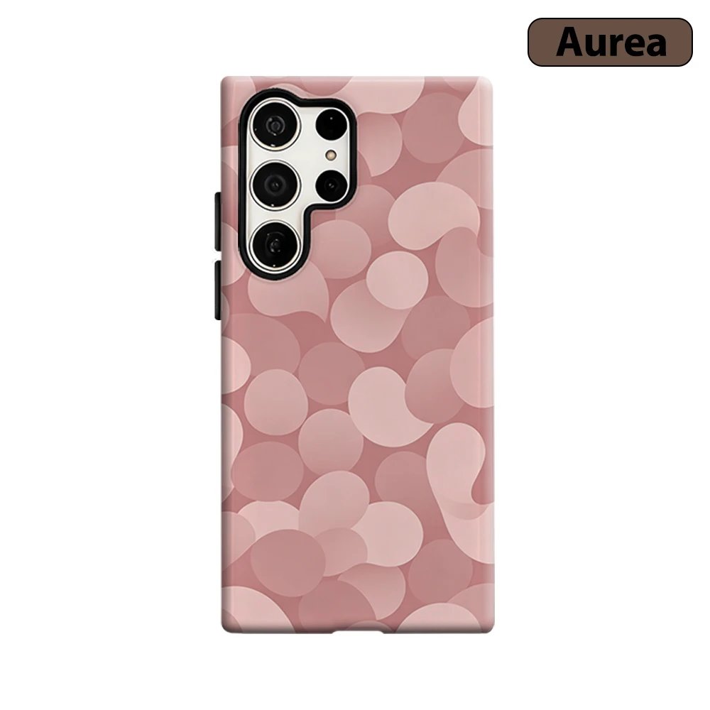 Soft Pink Blob Phone Case for Samsung Galaxy S26 S25 Ultra S24 S23 Ultra Plus Shockproof Double layer tough Back Cover