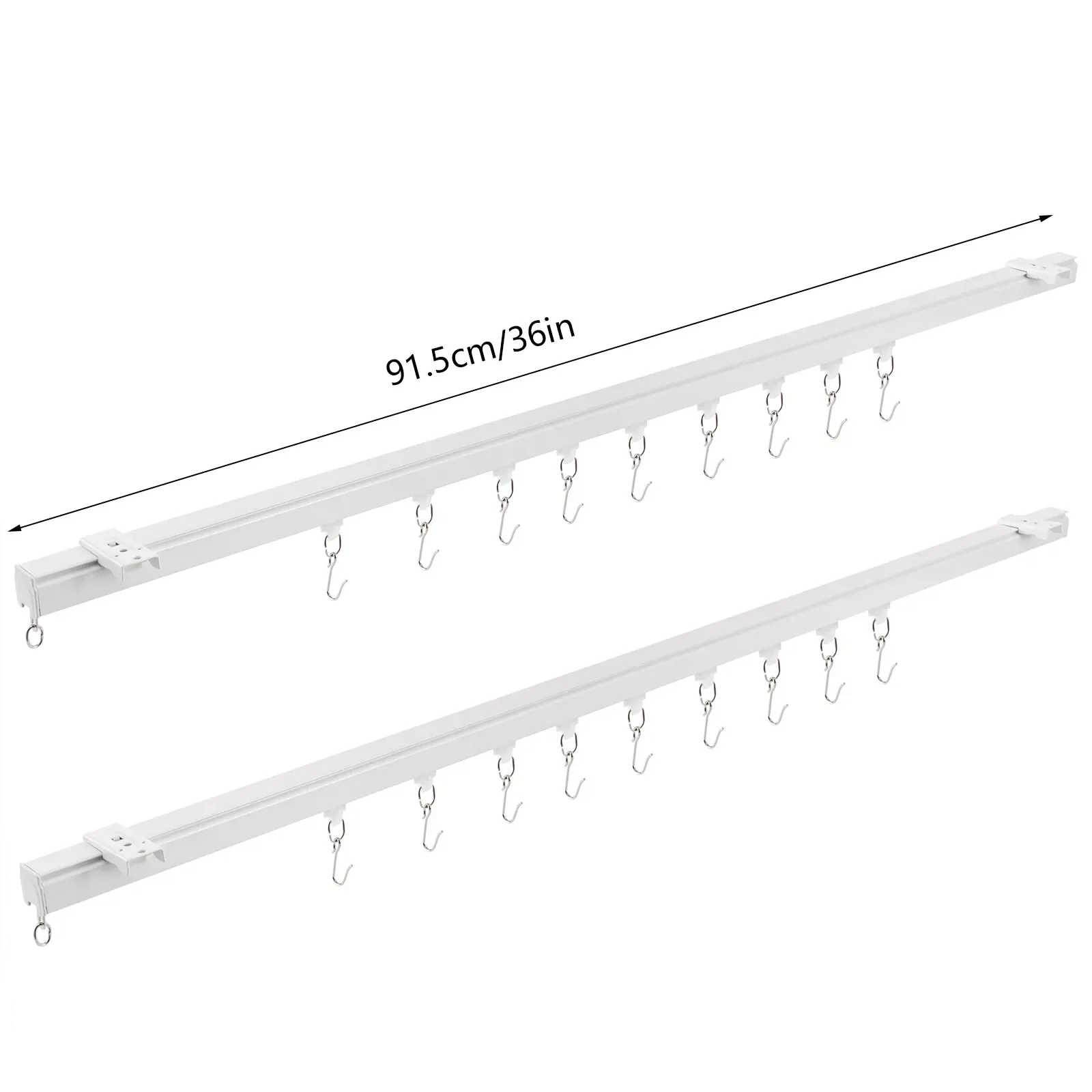 3-6ft Scalable Ceiling Curtain Track Ceiling Mounted Curtain Track Kit, Scalable