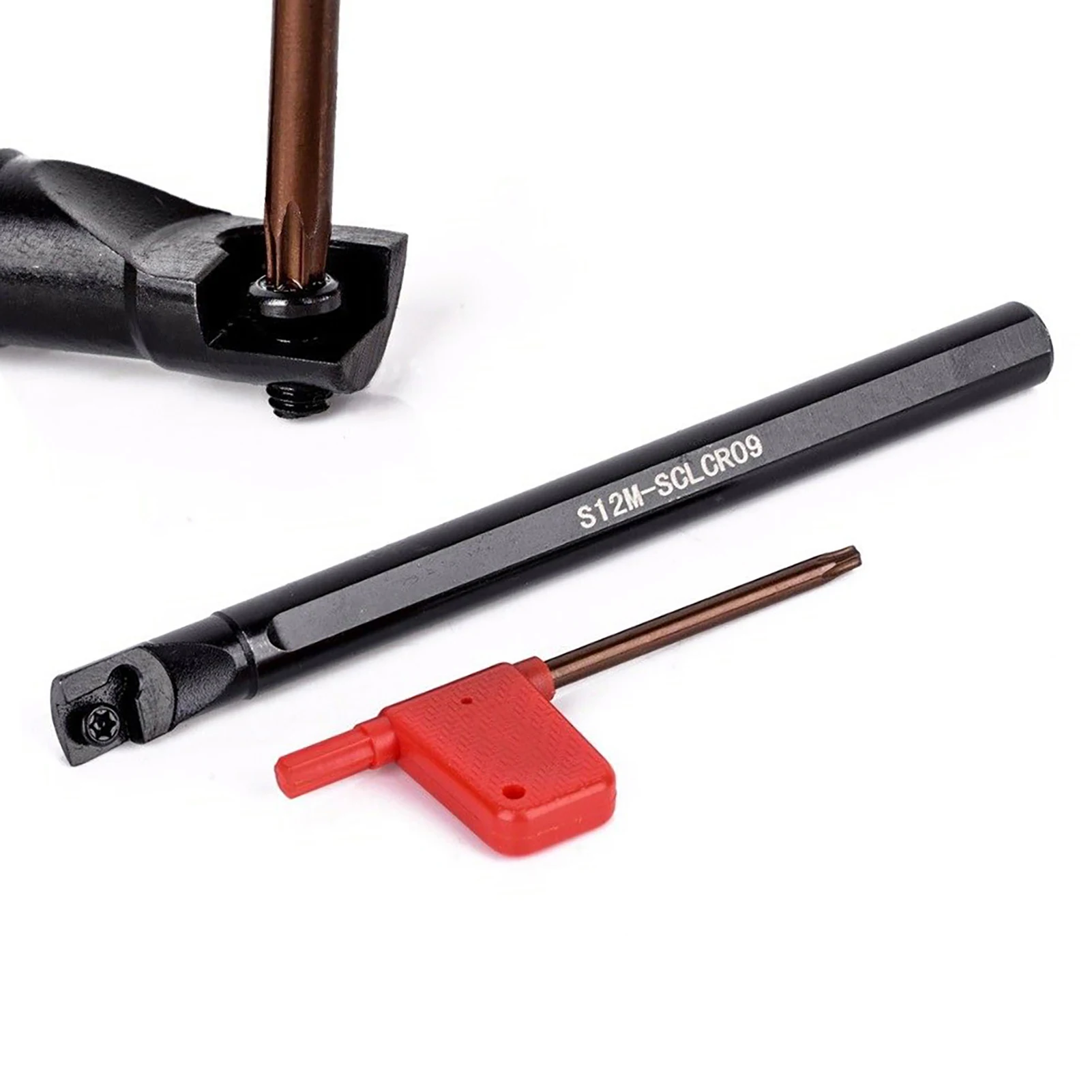 Portautensili per tornio + inserti in metallo duro CCMT09T304 + chiave T15 utensile per tornio portautensili per tornio chiave T15