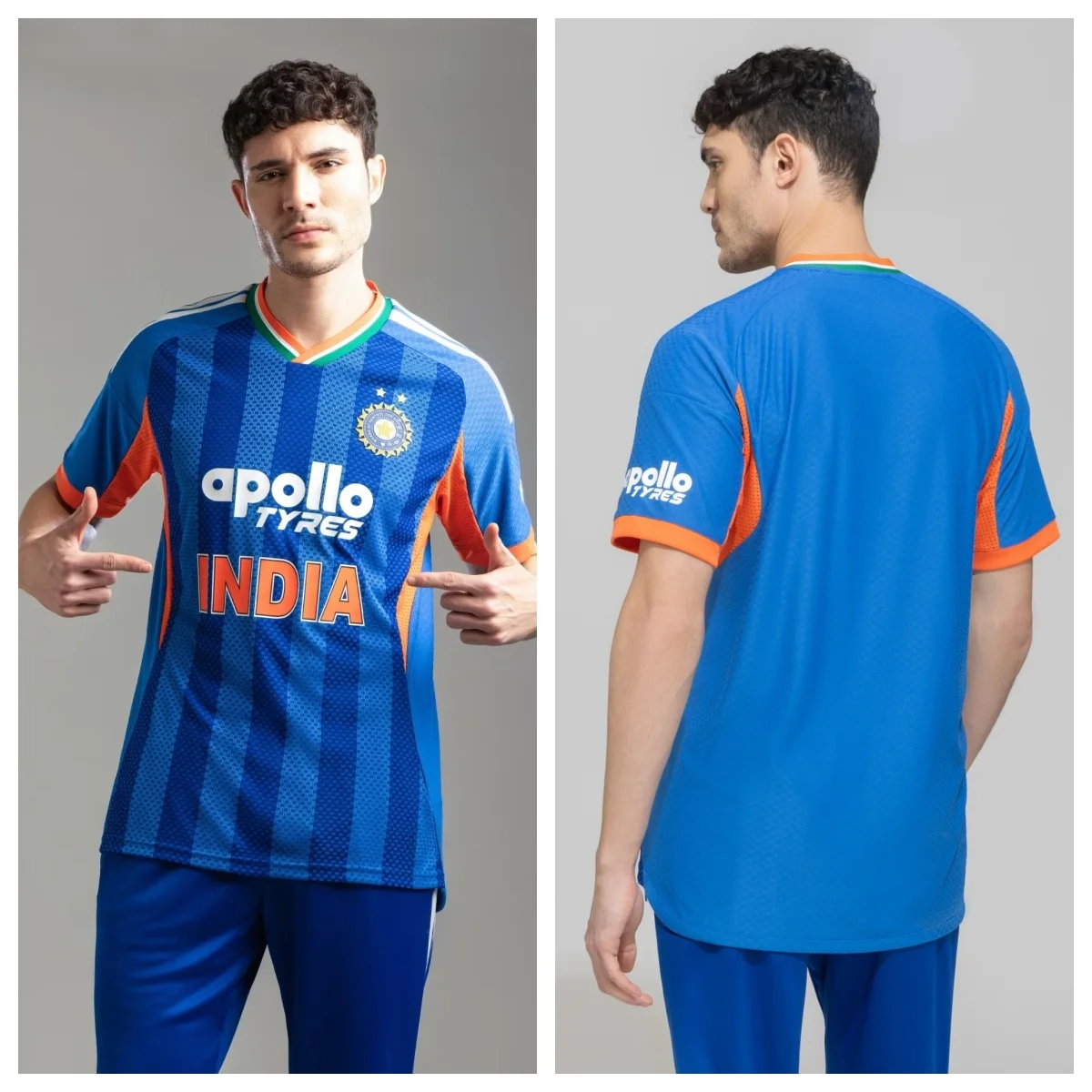 Indien Abhishek Sharma # 4 3D-gedrucktes Cricket-Trikot für Herren, atmungsaktiv, schnelltrocknend, kurzärmeliges T-Shirt, passende Familienkleidung – Detail 4