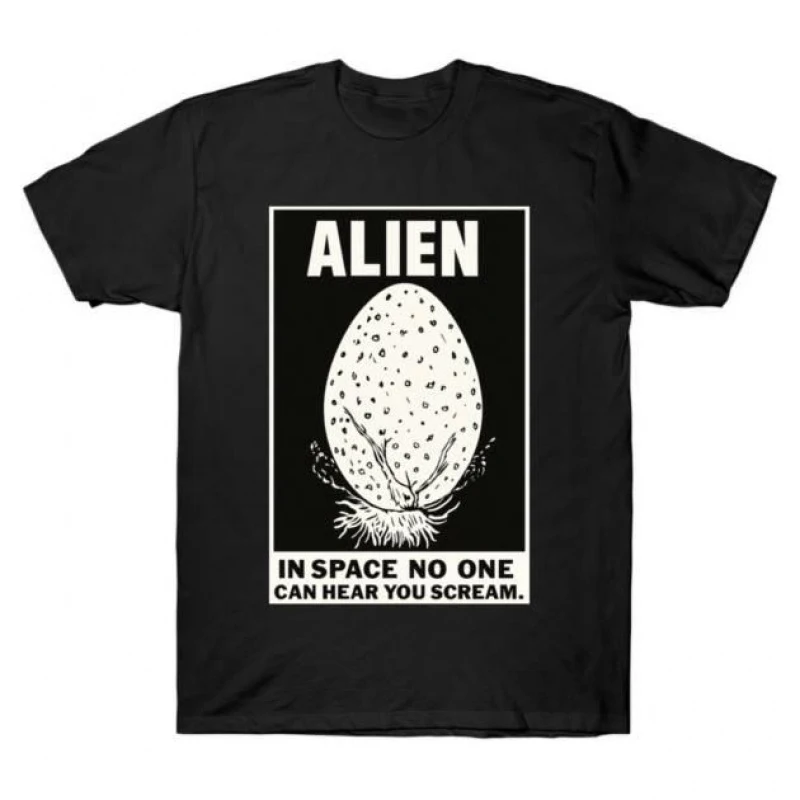 

0412 Sci-Fi Alien Egg Gift T-Shirt Weyland LV-426 Horror movie Xenomorp printed Short Sleeve Graphic clothes All size tops S-6XL