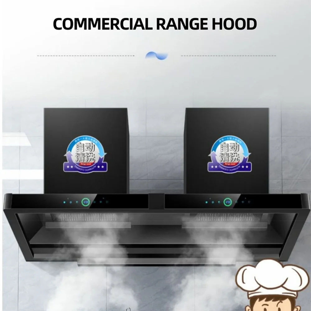 Commercial Stainless Steel Range Hood High Suction Kitchen Cooker Hood Cappa Cucina Campanas De Cocina Extractora