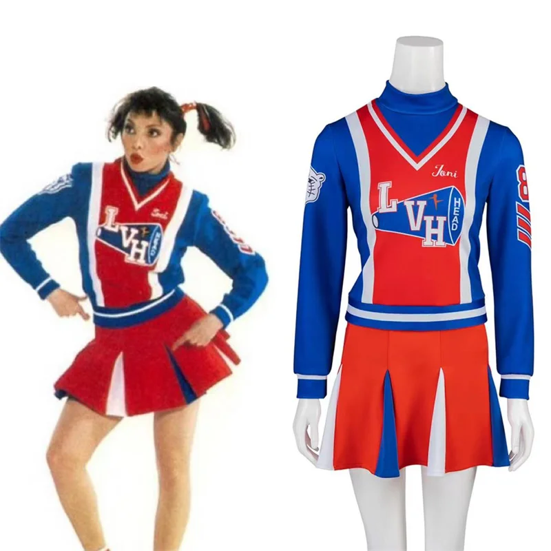 Toni Basil Song Cosplay  Costume Cheerleader Dress Women Girl Musical Sports Team Suit