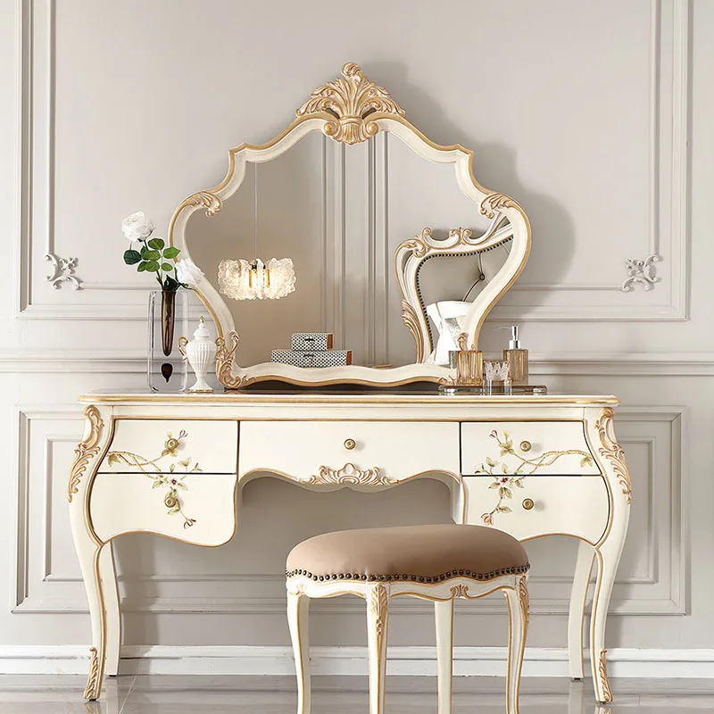 

European Luxury Vanity Table Accent Creative Unique Unique Professional Dressing Table Decoration Mesa De Maquillaje Home Decor